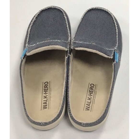 Grey Walk Hero Womens 11 Slippers with Arch Support Indoor Outdoor Shoes Slip-On - Picture 4 of 6